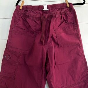 WonderWink Maroon Boot Cut Scrub Pants